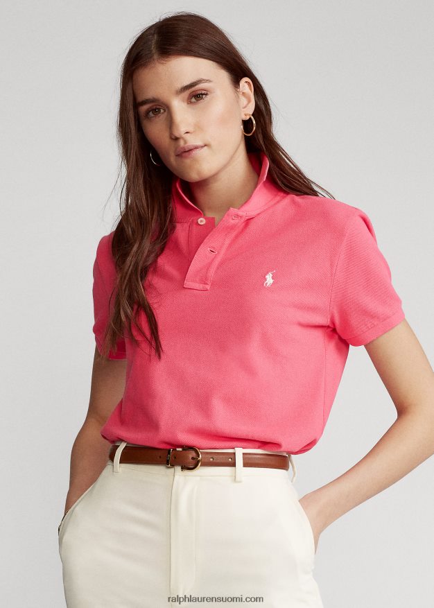 Ralph Lauren naiset klassinen istuvuus mesh-poolopaita 0Z24ZR9216 kuuma pinkki