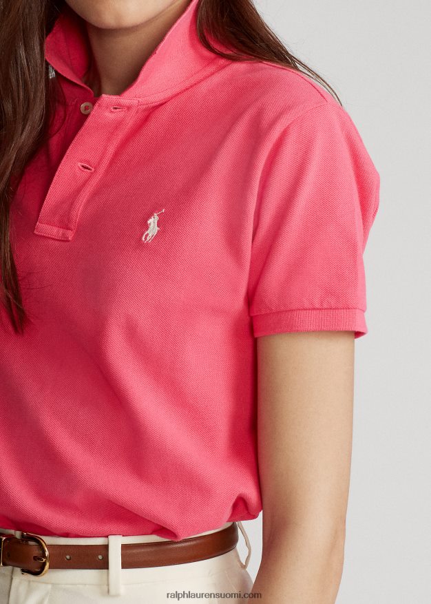 Ralph Lauren naiset klassinen istuvuus mesh-poolopaita 0Z24ZR9216 kuuma pinkki