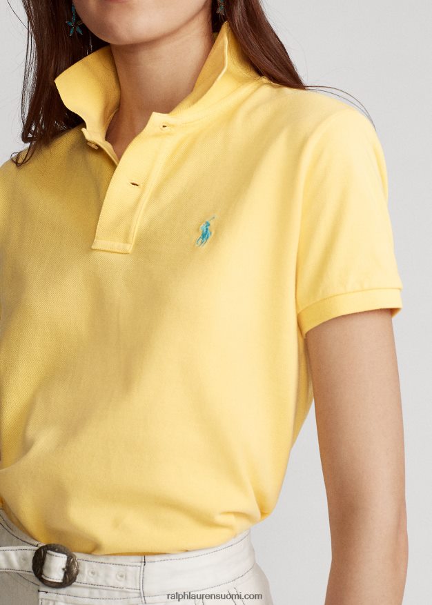 Ralph Lauren naiset klassinen istuvuus mesh-poolopaita 0Z24ZR9220 maissin keltainen