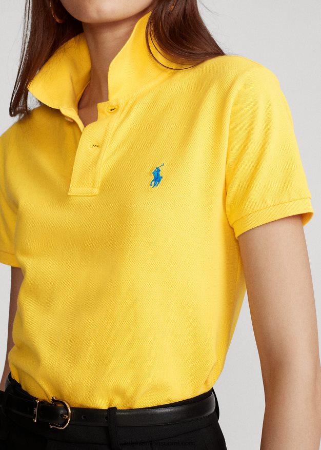 Ralph Lauren naiset klassinen istuvuus mesh-poolopaita 0Z24ZR9221 keltaevä