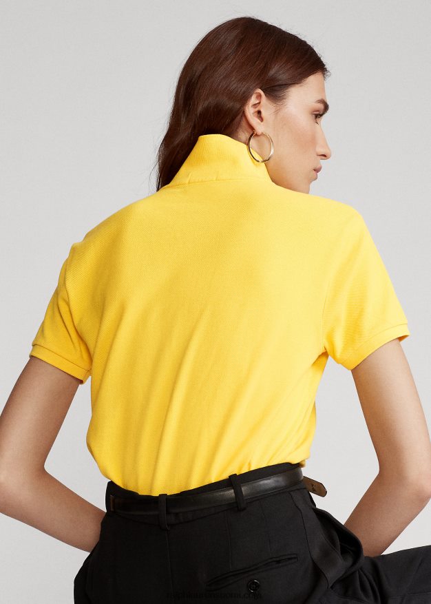 Ralph Lauren naiset klassinen istuvuus mesh-poolopaita 0Z24ZR9221 keltaevä