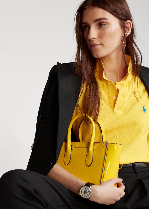 Ralph Lauren naiset klassinen istuvuus mesh-poolopaita 0Z24ZR9221 keltaevä