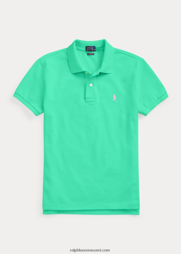 Ralph Lauren naiset klassinen istuvuus mesh-poolopaita 0Z24ZR9223 auringonlaskun vihreä