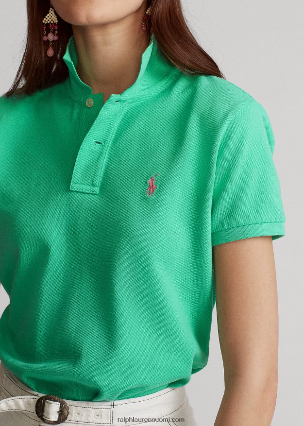 Ralph Lauren naiset klassinen istuvuus mesh-poolopaita 0Z24ZR9223 auringonlaskun vihreä