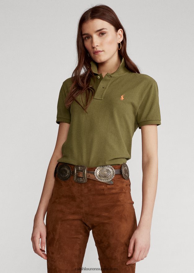 Ralph Lauren naiset klassinen istuvuus mesh-poolopaita 0Z24ZR9225 katos oliivi