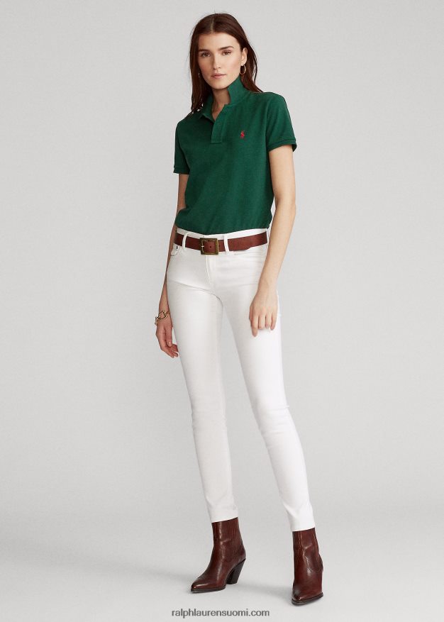 Ralph Lauren naiset klassinen istuvuus mesh-poolopaita 0Z24ZR9227 college vihreä