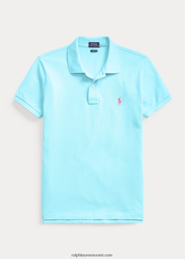 Ralph Lauren naiset klassinen istuvuus mesh-poolopaita 0Z24ZR9229 turkoosi nova