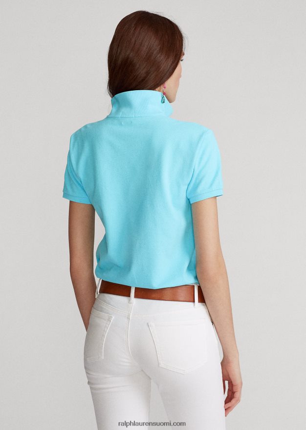Ralph Lauren naiset klassinen istuvuus mesh-poolopaita 0Z24ZR9229 turkoosi nova