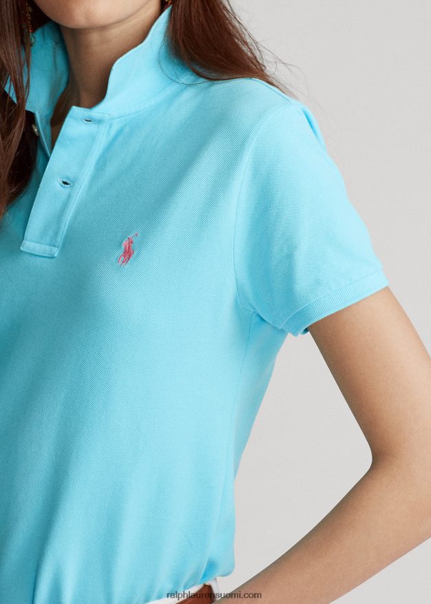 Ralph Lauren naiset klassinen istuvuus mesh-poolopaita 0Z24ZR9229 turkoosi nova