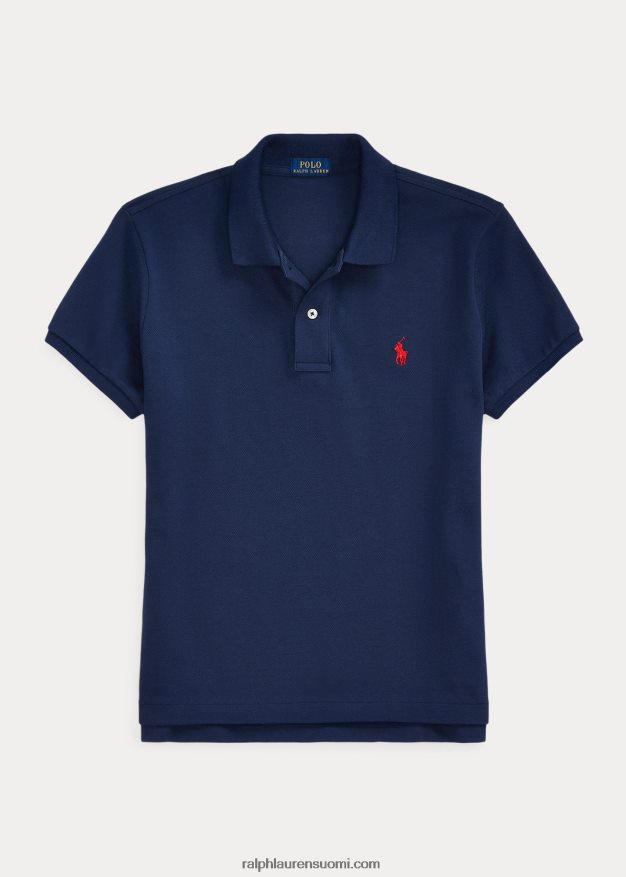 Ralph Lauren naiset klassinen istuvuus mesh-poolopaita 0Z24ZR9234 newport laivasto/punainen