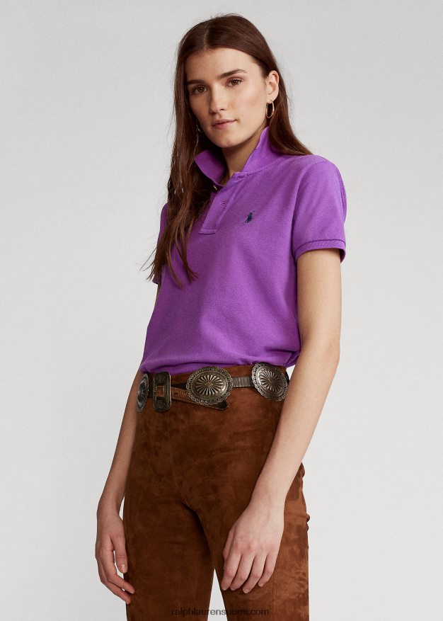 Ralph Lauren naiset klassinen istuvuus mesh-poolopaita 0Z24ZR9237 paloma violetti
