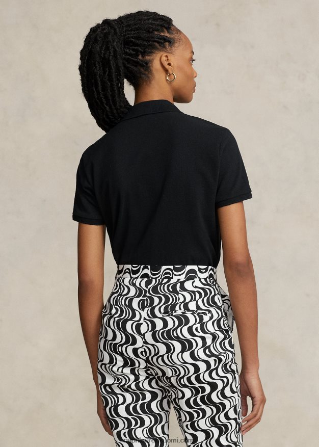 Ralph Lauren naiset klassinen istuvuus mesh-poolopaita 0Z24ZR9241 musta