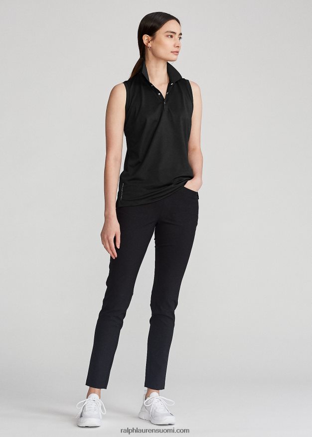 Ralph Lauren naiset klassinen pikeehihaton pikeepaita 0Z24ZR3748 musta