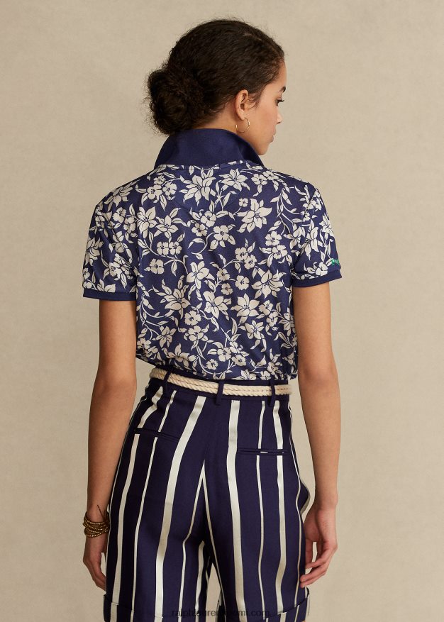 Ralph Lauren naiset maan poolo 0Z24ZR3351 laivastonsininen/kermanvärinen kukka