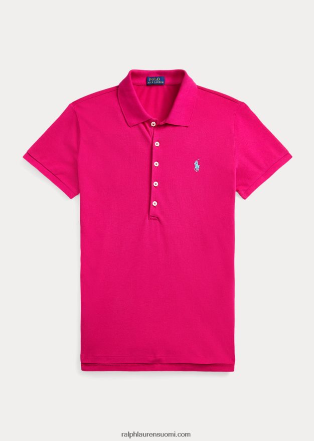 Ralph Lauren naiset ohut joustava poolopaita 0Z24ZR3242 vaaleanpunainen taivas