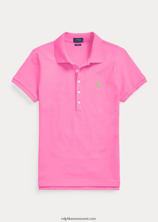 Ralph Lauren naiset ohut joustava poolopaita 0Z24ZR3244 dalia pinkki