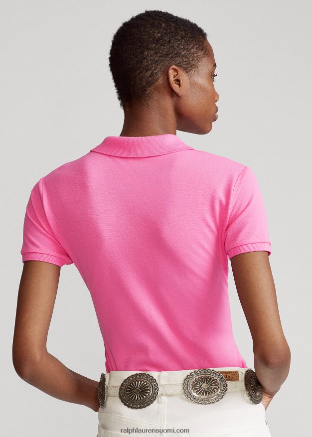 Ralph Lauren naiset ohut joustava poolopaita 0Z24ZR3244 dalia pinkki