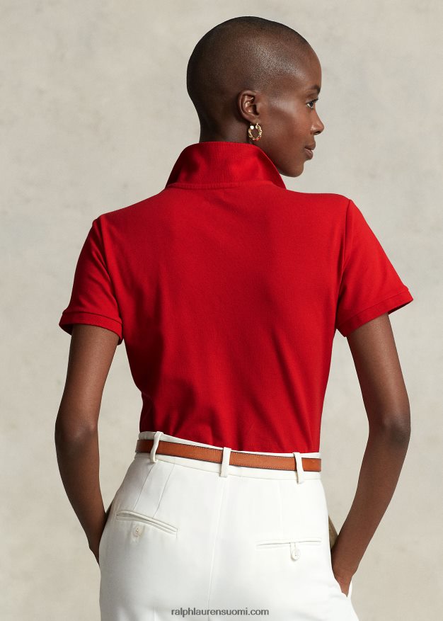 Ralph Lauren naiset ohut joustava poolopaita 0Z24ZR3248 punainen/laivasto
