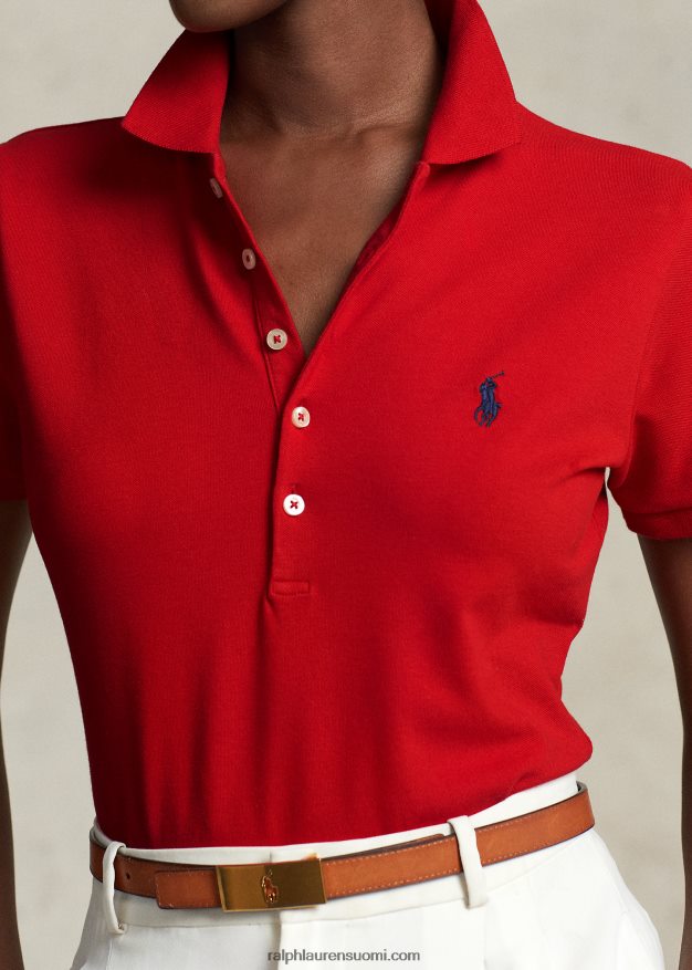 Ralph Lauren naiset ohut joustava poolopaita 0Z24ZR3248 punainen/laivasto