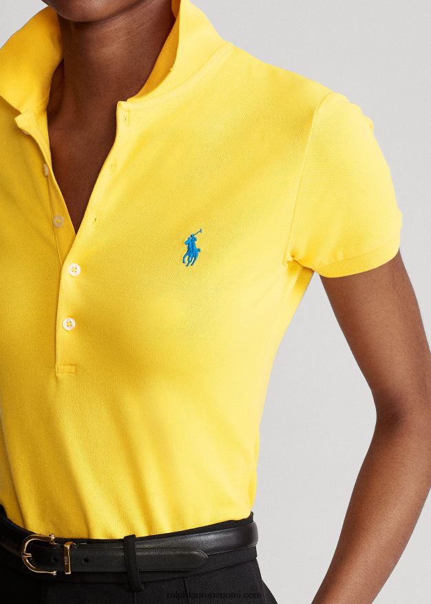 Ralph Lauren naiset ohut joustava poolopaita 0Z24ZR3253 keltaevä
