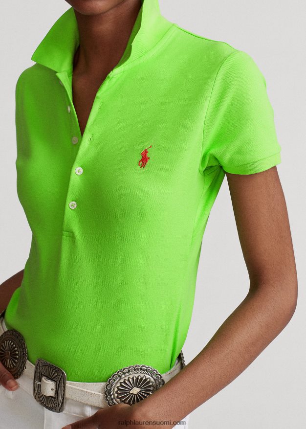Ralph Lauren naiset ohut joustava poolopaita 0Z24ZR3254 kiivi lime