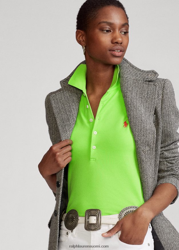 Ralph Lauren naiset ohut joustava poolopaita 0Z24ZR3254 kiivi lime