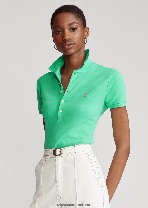 Ralph Lauren naiset ohut joustava poolopaita 0Z24ZR3255 auringonlaskun vihreä