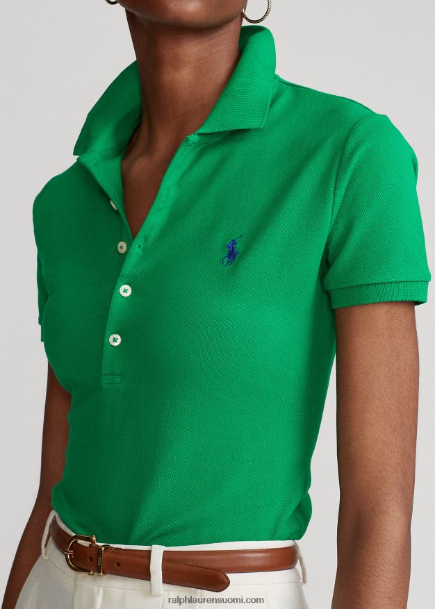 Ralph Lauren naiset ohut joustava poolopaita 0Z24ZR3256 biljardi-