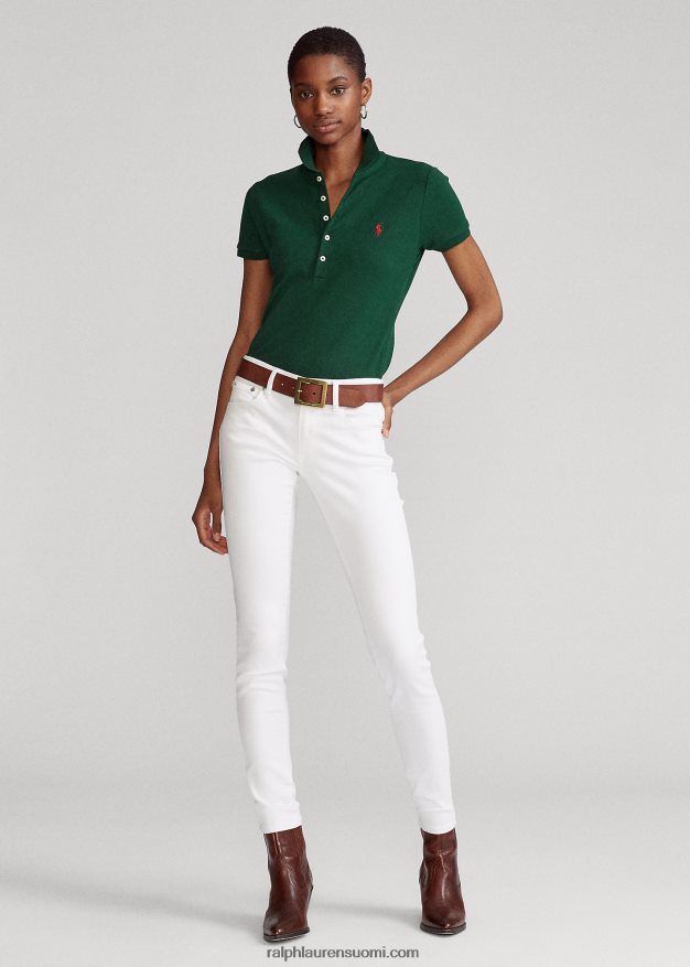 Ralph Lauren naiset ohut joustava poolopaita 0Z24ZR3258 college vihreä