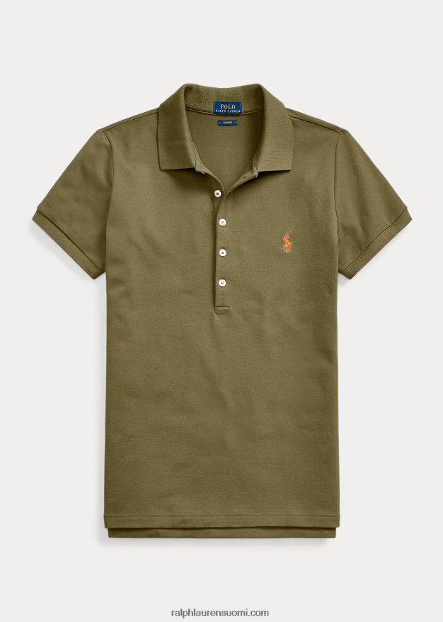 Ralph Lauren naiset ohut joustava poolopaita 0Z24ZR3259 katos oliivi