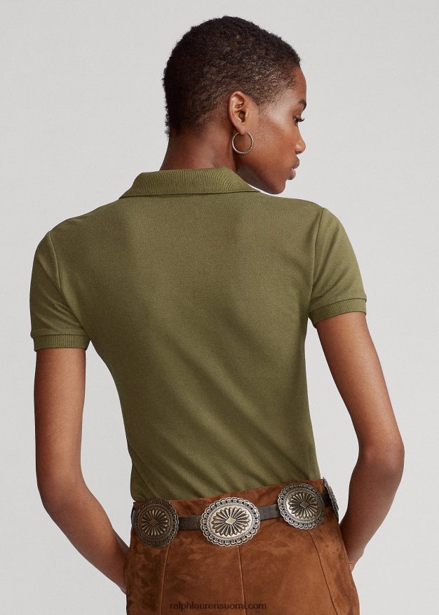 Ralph Lauren naiset ohut joustava poolopaita 0Z24ZR3259 katos oliivi