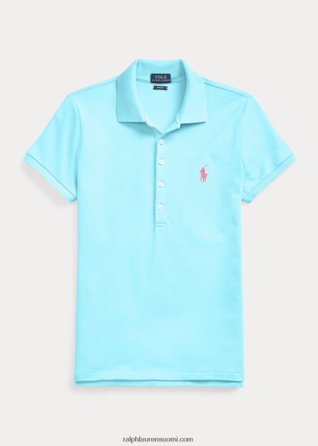 Ralph Lauren naiset ohut joustava poolopaita 0Z24ZR3261 turkoosi nova