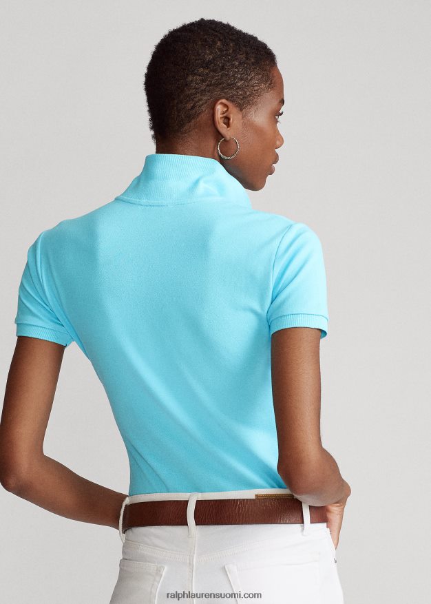 Ralph Lauren naiset ohut joustava poolopaita 0Z24ZR3261 turkoosi nova