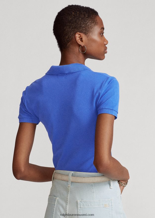 Ralph Lauren naiset ohut joustava poolopaita 0Z24ZR3263 uusi iiriksen sininen
