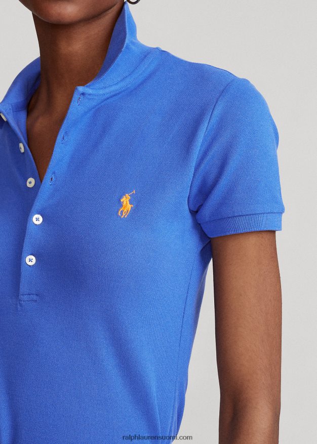 Ralph Lauren naiset ohut joustava poolopaita 0Z24ZR3263 uusi iiriksen sininen