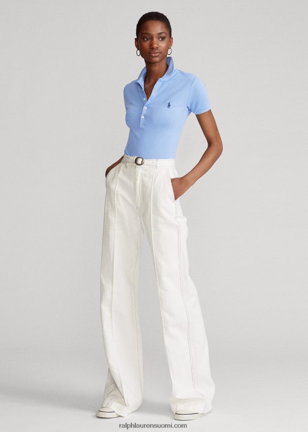 Ralph Lauren naiset ohut joustava poolopaita 0Z24ZR3264 satamasaaren sininen