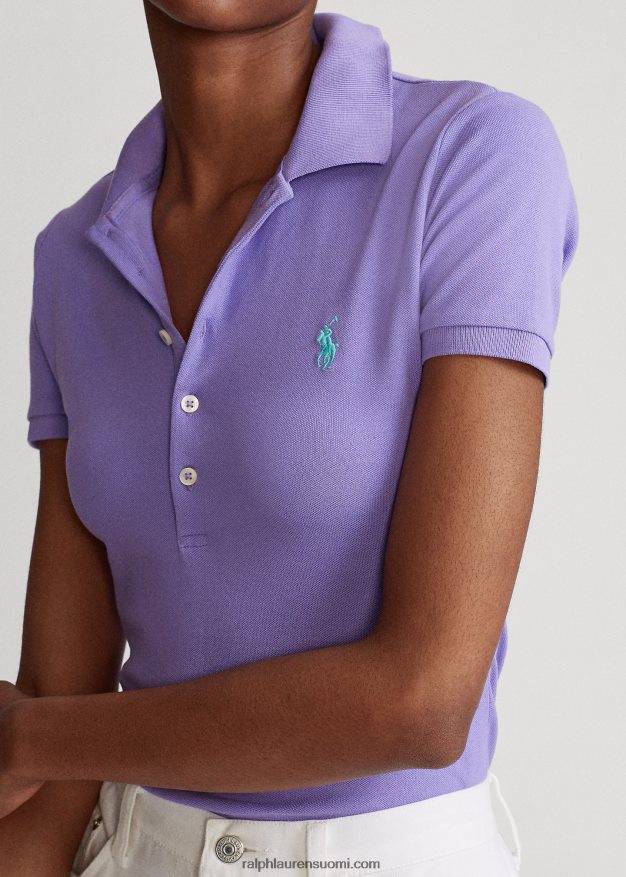 Ralph Lauren naiset ohut joustava poolopaita 0Z24ZR3268 kaktuksen violetti