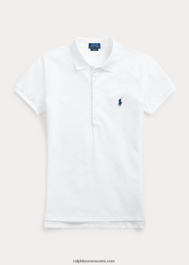 Ralph Lauren naiset ohut joustava poolopaita 0Z24ZR3271 valkoinen