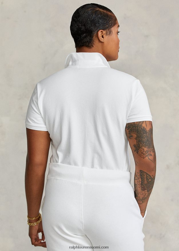 Ralph Lauren naiset ohut joustava poolopaita 0Z24ZR3271 valkoinen