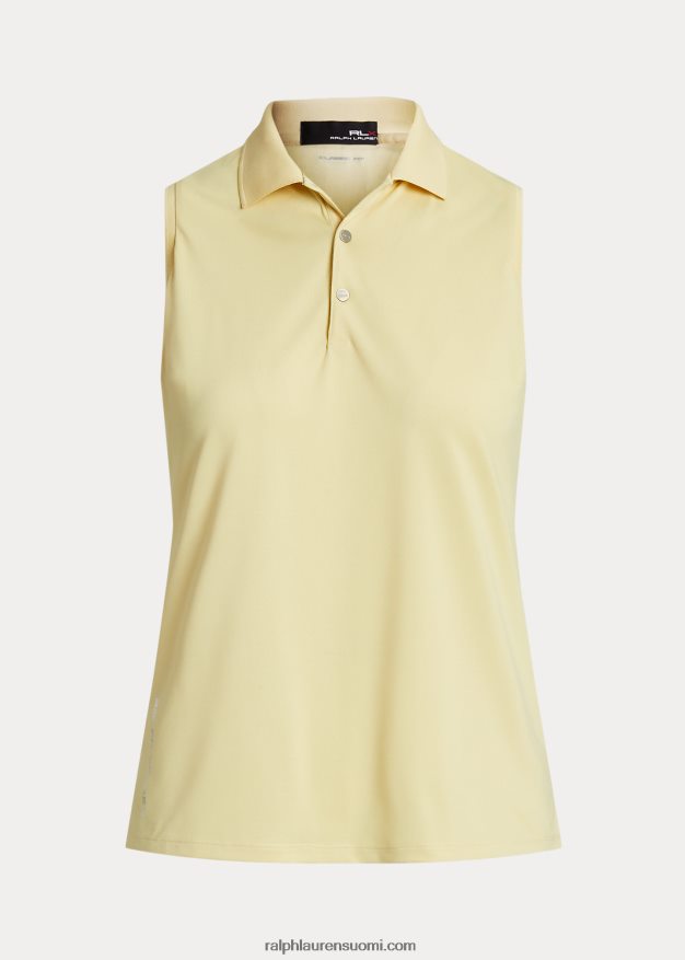 Ralph Lauren naiset pikee hihaton poolopaita 0Z24ZR3696 t-linnun keltainen