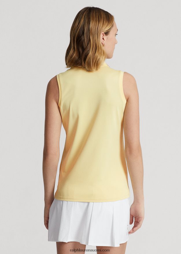 Ralph Lauren naiset pikee hihaton poolopaita 0Z24ZR3696 t-linnun keltainen