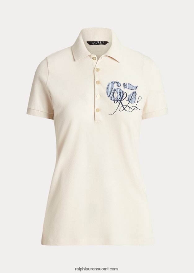 Ralph Lauren naiset pikee poolopaita 0Z24ZR4091 mascarpone-kermaa