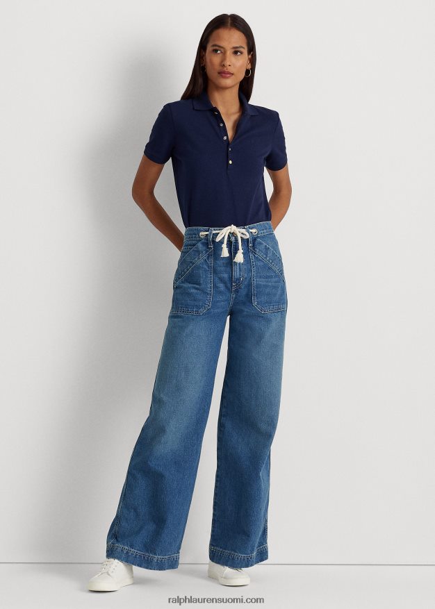 Ralph Lauren naiset pikee poolopaita 0Z24ZR4474 hienostunut laivasto