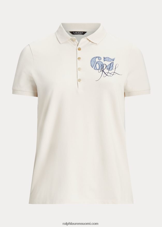 Ralph Lauren naiset pikee poolopaita 0Z24ZR4645 mascarpone-kermaa