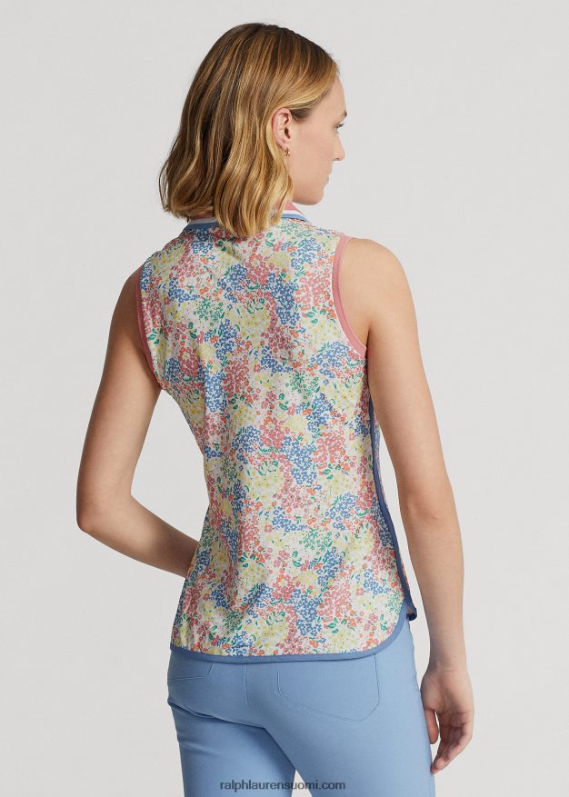 Ralph Lauren naiset räätälöity hihaton pikeepaita 0Z24ZR3739 Key Westin terälehdet