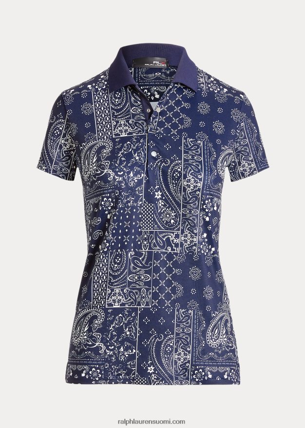 Ralph Lauren naiset räätälöity istuvuus bandanaprintillä poolo 0Z24ZR9188