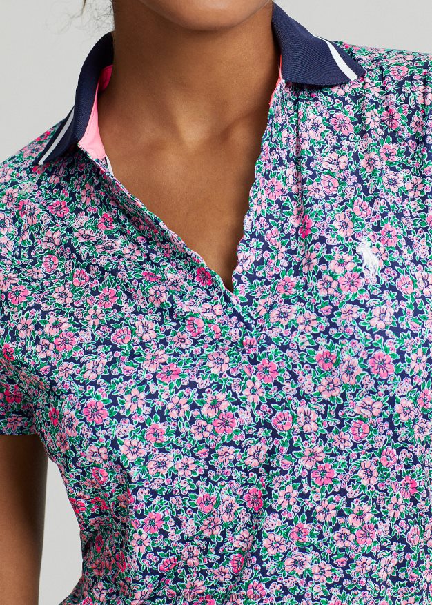 Ralph Lauren naiset räätälöity jersey poolopaita 0Z24ZR9388 kasvitieteellinen valmistelu