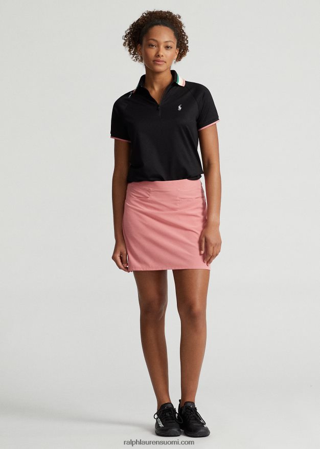 Ralph Lauren naiset räätälöity nelivetoketjullinen pikeepaita 0Z24ZR9400 musta/aavikon ruusu