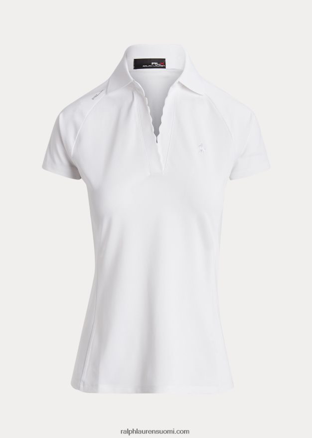 Ralph Lauren naiset räätälöity pikee poolopaita 0Z24ZR9392 keraaminen valkoinen