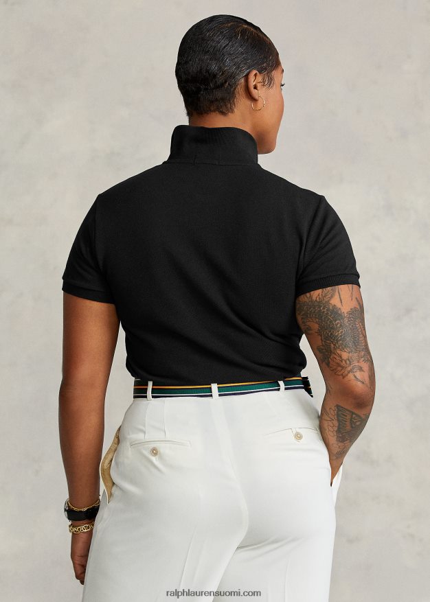 Ralph Lauren naiset skinny fit iso poni poolopaita 0Z24ZR4763 musta